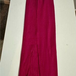 Francesca's Collections Hot Pink Ribbed Maxi Skirt